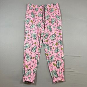 Briefly Stated Sleep Joggers Pants Womens Large 12-14 Multicolor All Over Print